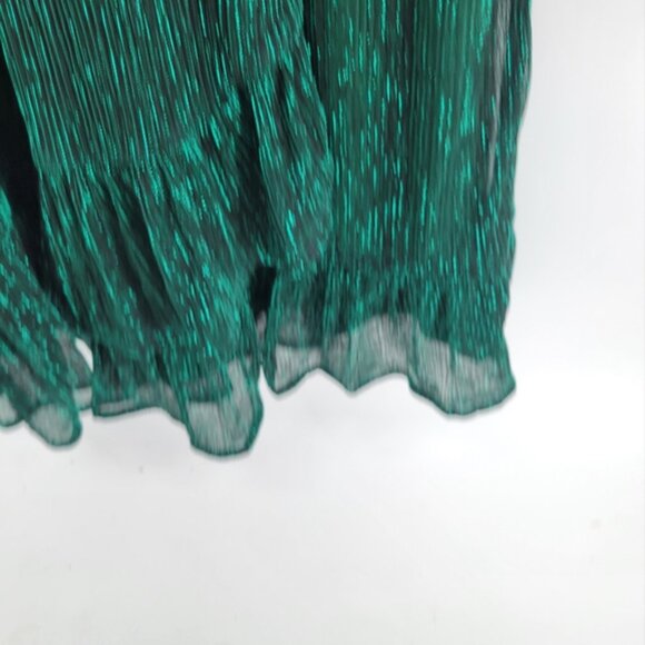 Lilly Pulitzer Metallic Crinkle Dress In Evergreen Size M - Picture 6 of 9